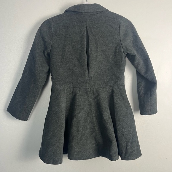 Garnet Hill Kids Grey peplum pea coat size large - Picture 5 of 5